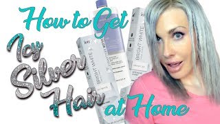 How to Get Icy Silver Hair at Home  IONs New Bright Whites [upl. by Enneicul]