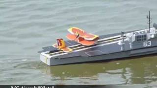 RC Aircraft Carrier Launches RC Airplane [upl. by Yesrej]