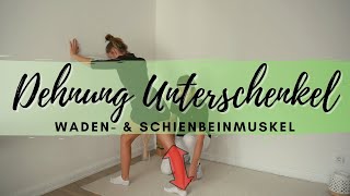 Dehnung Unterschenkel Waden amp Schienbeinmuskel [upl. by Fi509]