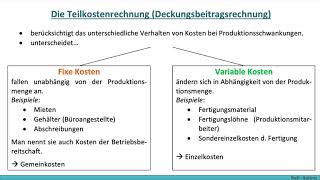 Einführung in die Teilkostenrechnung [upl. by Solon761]