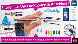 NEU Shelly Plus Uni Funktionen amp Anschluss Zähler amp Rechenfunktionen Mega [upl. by Neelia746]