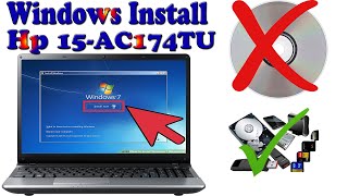 hp 15ac174tu  Install Windows 788110 pro In hp notebook 15ac174tu  RTL8723BE  From Pendrive [upl. by Niki]