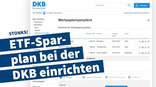 ETFSparplan bei der DKB anlegen und einrichten – Tutorial Anleitung für Einsteiger [upl. by Nillor]