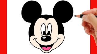 HOW TO DRAW MICKEY MOUSE EASY STEP BY STEP [upl. by Acisey363]