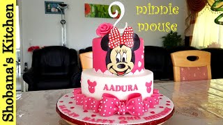 How to Make a Minnie Mouse Cake  Cake Decorating Tutorial Step by Step  Fondant Rose Tutorial [upl. by Fleeman]