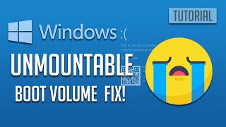 Windows 10 Unmountable Boot Volume FIX 2025 Tutorial [upl. by Hecht522]