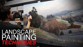 How to paint a LANDSCAPE  The Winter Landscape  Essential tips for painting scenery [upl. by Adnahsat998]