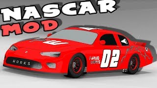 NEW Nascar Mod 200MPH Car Jump Arena Crashes  BeamNG Drive Automation Mods [upl. by Htrap]