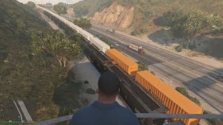 GTA 5  Trains on two tracks 7  1080p 60 Fps  MaddoxxGaming [upl. by Yenal]