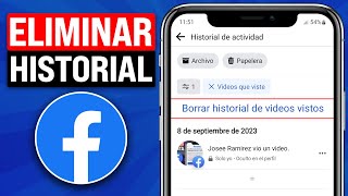 Cómo BORRAR el HISTORIAL de VIDEOS VISTOS en FACEBOOK 2025 [upl. by Dlnaod136]