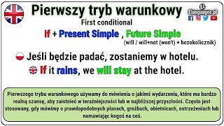 Pierwszy tryb warunkowy angielski  FIRST CONDITIONAL 1 [upl. by Nika]