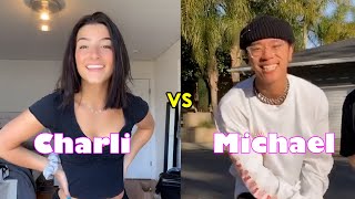 Charli Damelio vs Michael Le  TikTok Dance Compilation [upl. by Noinatrad]