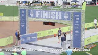 2019 Akron Marathon Finish Line Camera Raw Footage [upl. by Asilaj]