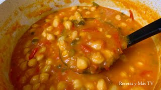 Como hacer Garbanzos Guisados una Receta Riquisíma y Fácil [upl. by Westbrook]