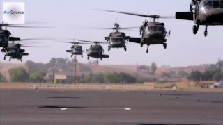 UH60 Black Hawk amp CH47 Chinook Takeoff In Massive Formation [upl. by Jovita]