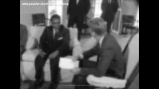 August 21 1962  President John F Kennedy meets Foreign Minister of Rwanda Callixte Habamenshi [upl. by Aenel]