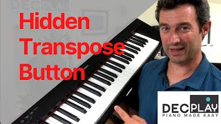 How To Use the Hidden Transpose Button on Yamaha NP12 Piaggero Piano Keyboard amp NP32 [upl. by Bassett]