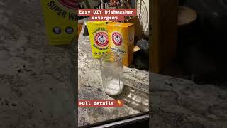 Homemade Dishwasher Detergent 4 INGREDIENTS diy fyp cleaningtips cleaninghacks [upl. by Leyla]