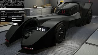 GTA 5  Past DLC Vehicle Customization  Grotti Vigilante Batmobile [upl. by Kcirtapnhoj]