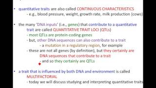 Lecture 17  Quantitative Genetics [upl. by Annavaj]