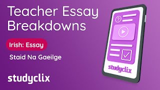 LC HL Irish Aiste  Staid na Gaeilge  Studyclix Sample Answer Breakdown [upl. by Anilrats]