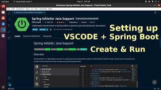 VS Code for Spring Boot Java Development  Create and run Spring Boot Web Project VSCode [upl. by Notseh]