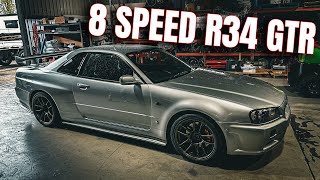 NISSAN R34 GTR 28L HPR 8HP70 8 SPEED TRANSMISSION SWAP [upl. by Priscella]