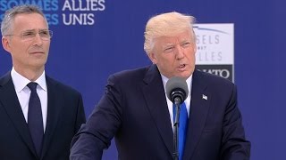 Watch President Trumps speech at NATO HQ [upl. by Bolanger]