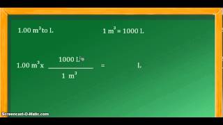 Unit conversion cubic meters m3 to liters L [upl. by Ara]