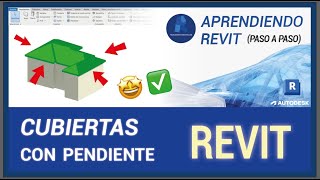 Cómo hacer TECHOS con PENDIENTE en REVIT [upl. by Trebloc]