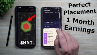 Helium HNT Perfect Miner Placement  How Much I Earned In 1 Month [upl. by Calv866]