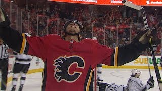 Johnny Gaudreau scores after ringing the post [upl. by Laraine]