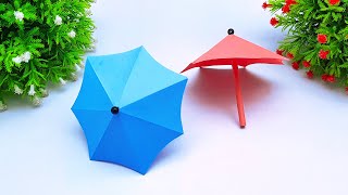 Origami Umbrella Making Tutorial  How To Make Paper Umbrella  DIY Paper Art And Crafts [upl. by Smailliw]