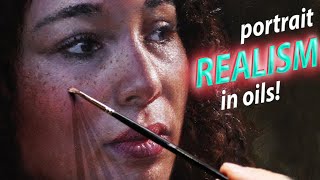 How to PAINT a PORTRAIT  Painting realistic SKIN TONES in Oils  GLAZING [upl. by Nikaniki]