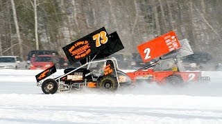 Lakes Region Ice Racing Club  Modified Feature 1  292014 [upl. by Elletsirhc]