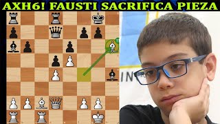 INCREIBLE SACRIFICIO DE ALFIL DE FAUSTI Faustino Oro vs Patryk Cieslak bullet brawl [upl. by Bibbye930]