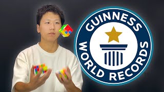 Solving Cubes Whilst JUGGLING  Guinness World Records [upl. by Goldberg]