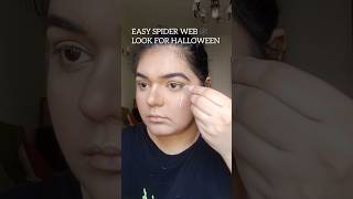 EASY SPIDER WEB TUTORIAL 🕸️🤍 shorts halloween makeup makeuptutorial spookyseason spiderweb [upl. by Harrod]