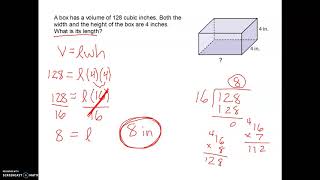 Finding the Length Width or Height of a Rectangular Prism [upl. by Glialentn178]