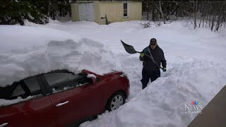 STORM COVERAGE  Some stuck at home after colossal snowfall in Cape Breton NS [upl. by Garaway636]