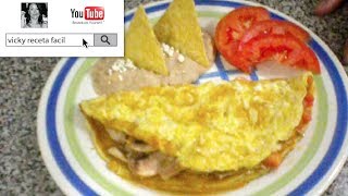 OMELETTE DE CHAMPIÑONES  Vicky Receta Facil [upl. by Adrien]