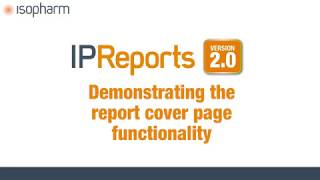 Isopharm  IPReports V2 Cover Page Template [upl. by Ecnerwal846]