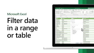 How to filter data in a range or table in Microsoft Excel [upl. by Vasos]