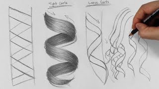 How to Draw Long Curly Hair [upl. by Tabina]