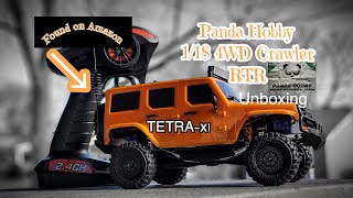 PANDA HOBBY TETRAX1 118 4wd Scale CRAWLER RTR RC UnBOXING [upl. by Caitrin]