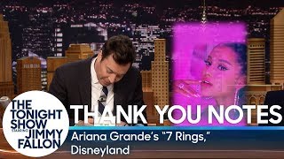 Thank You Notes Ariana Grandes quot7 Ringsquot Disneyland [upl. by Bate]