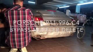 Porsche 996 C4 bypass muffler delete [upl. by Lebyram]