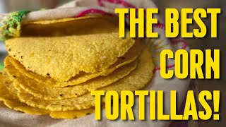 Homemade Corn Tortillas with Nixtamalized Corn from Scratch  Mexican Cooking at Home [upl. by Zipnick677]