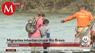 Migrantes intentan cruzar Río Bravo [upl. by Howarth507]