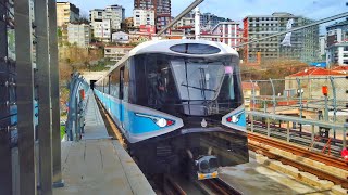 İstanbul Metro M7 Line  Driverless Subway 4K [upl. by Ayrotal519]